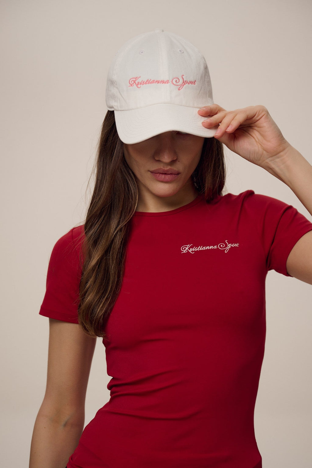 White Cap — Pink Embroidery